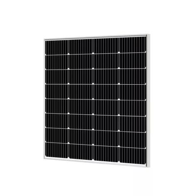 100W दक्षता कांच सौर मॉड्यूल मोनो सौर सेल एलईडी प्रकाश के लिए मजबूत 20V