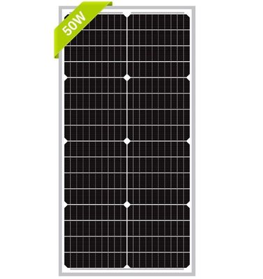 आर.वी. कैंपर एसयूवी के टिकाऊ बैटरी चार्जिंग के लिए 50W 12V मोनोक्रिस्टलाइन सोलर पैनल