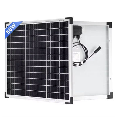 अच्छी कीमत 50W PERC उच्च-प्रदर्शन सिल्वर पावर मोनो सोलर पैनल बैटरी सेल पीवी मॉड्यूल चार्जिंग किट के लिए शिविर आरवी सोलर कारवां ऑनलाइन