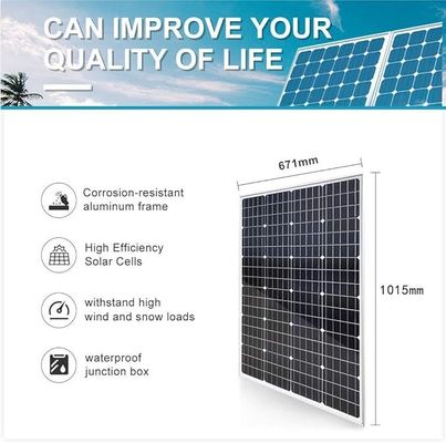 अच्छी कीमत कस्टम 12V 24V मोनो ग्लास सौर पैनल 100W-270W सौर पैनल उच्च दक्षता 150W-200W रेंज शामिल ऑनलाइन